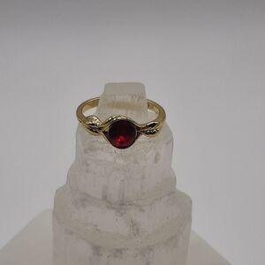 R888 Red Leaf Ring Plated - Fragrant Jewels